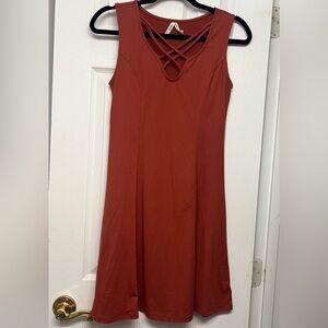 Rust Sleeveless Mini Dress